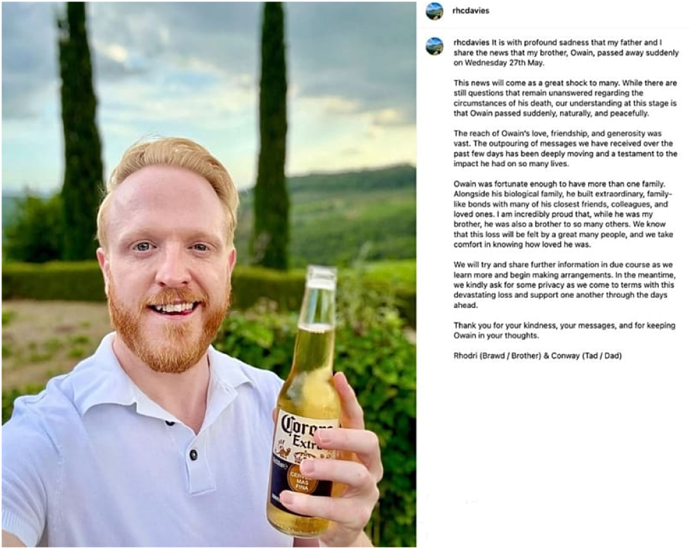 Owain Rhys Davies'in Ölümü