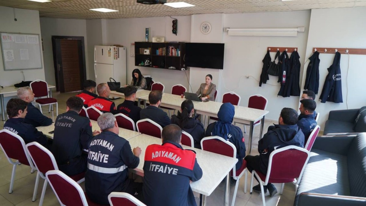 Adıyaman Belediyesi’nden itfaiye personeline hizmet içi İSG eğitimi  - Videolu Haber