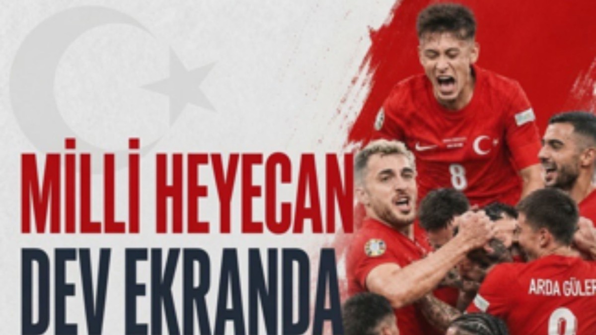 Adıyaman Belediyesi'nden milli maç için dev ekran etkinliği