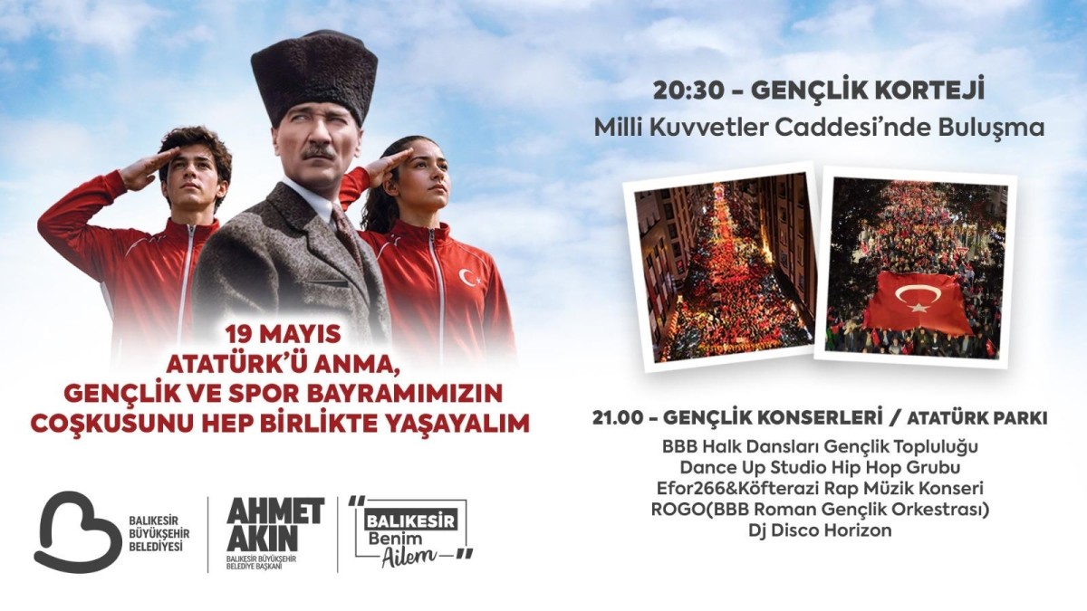 Balıkesirli Gençler Gençlik Kortejinde Bir Araya Geliyor